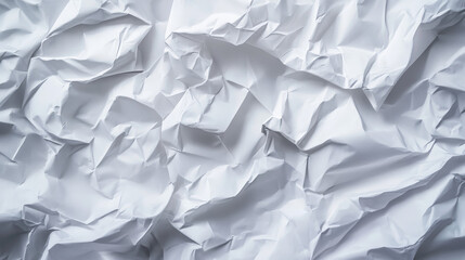 Obraz premium White blank paper texture background with crumpled creases and folds 