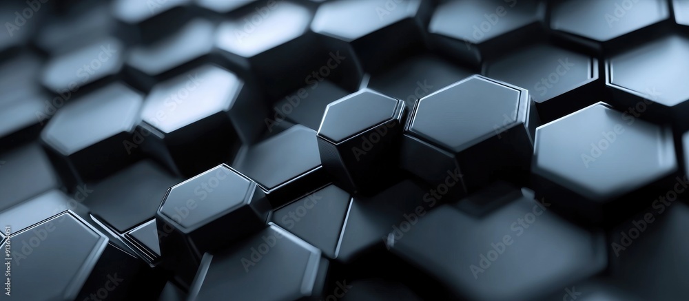 Poster geometric hexagonal background design digital futuristic minimalism in polygonal style