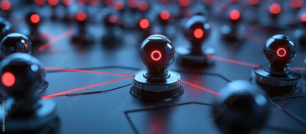 Poster innovative robotic process automation rpa technology a conceptual 3d illustration of business and ne