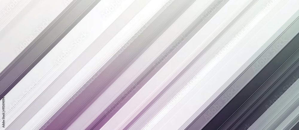 Poster minimalist geometric pattern featuring thin diagonal stripes in gradient shades of white and gray on