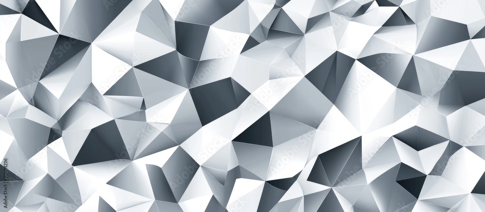 Poster seamless abstract geometric background in gray and white polygon mosaic triangle pattern for busines