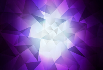 Obraz premium Dark Pink, Blue vector triangle mosaic texture.