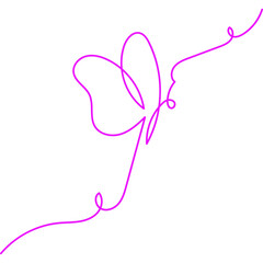 Monoline Butterfly Decoration