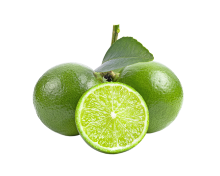 Fresh lime isolated on transparent png
