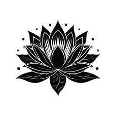 Lotus Silhouette Vector Design