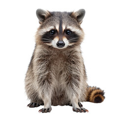 Fototapeta premium Raccoon isolated on a transparent background for web, banner, wallpaper