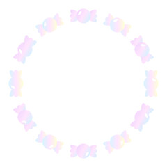 カラフルポップグラデーションキャンディフレーム⭐︎PNG