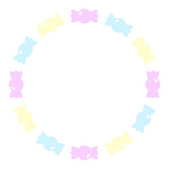 カラフルポップキャンディフレーム⭐︎PNG