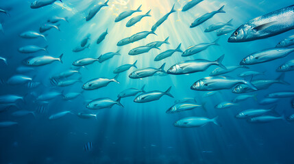 A School of Fish Swimming in the Ocean - Stunning Underwater Photography.