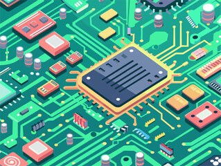 Semiconductors and Transistors: Unravel the World of Electronics' Building Blocks in an Animated Landscape