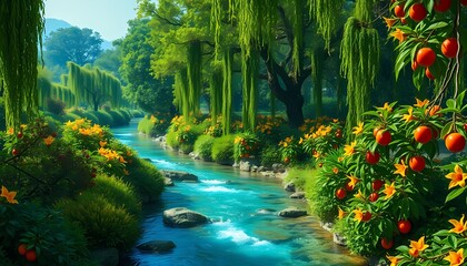 Saffron and fruit garden