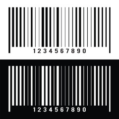 Realistic barcode label template. Product identification code vector icon. Datum scan technology isolated illustration in eps 10.