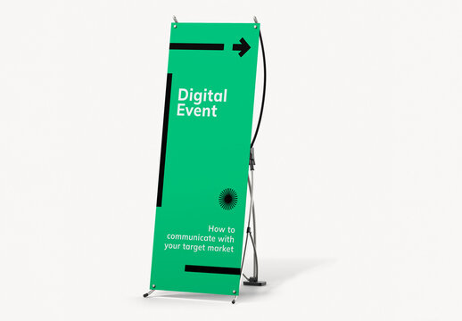 Roll Up Standee Banner Sign Mockup