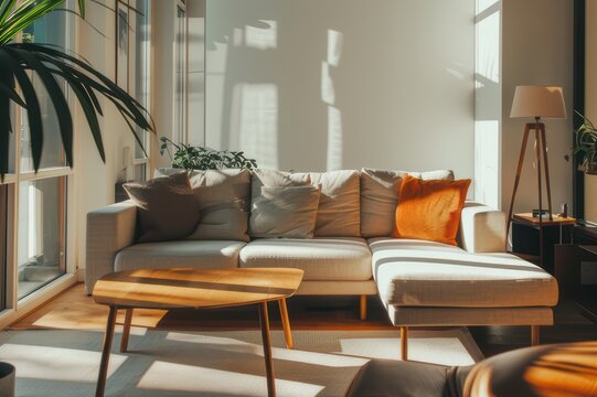 A well-furnished living room