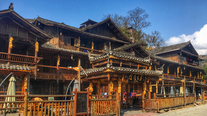 Fototapeta premium Chinese Hmong village
