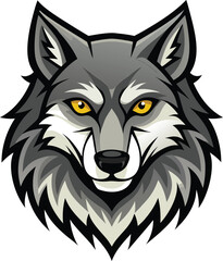 wolf head vector design