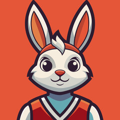 Obraz premium rabbit basketball cartoon character