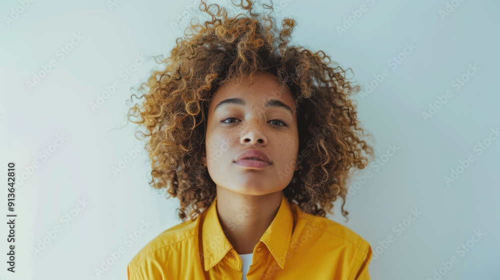 Canvas Prints the woman with curly hair