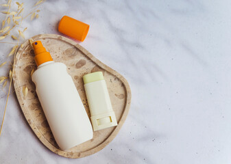 Sunscreen spf cream lotion and stick  . Face Protection 