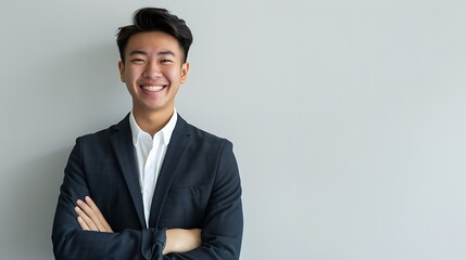 Smiling Businessman in Suit