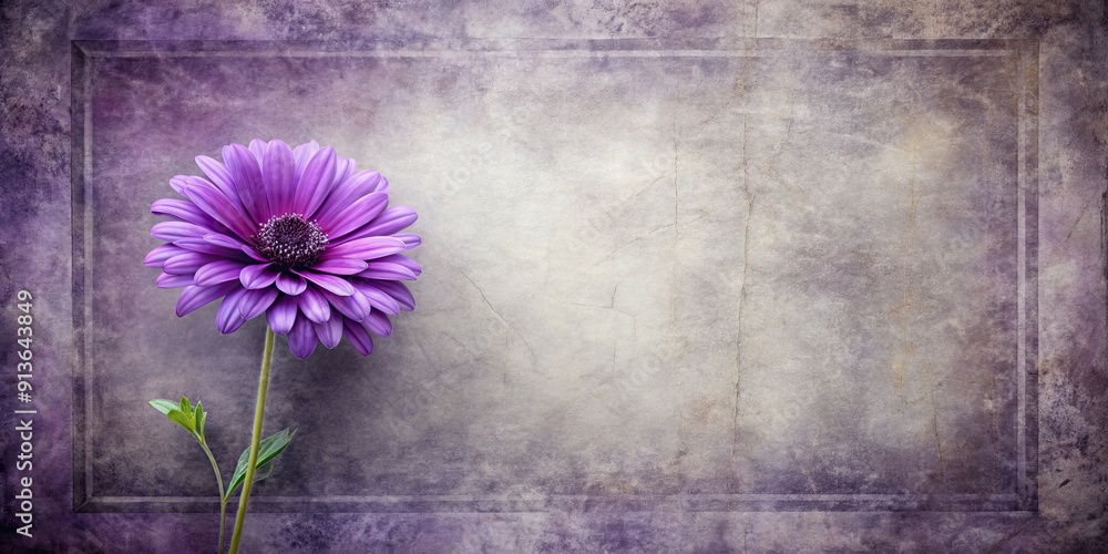 Wall mural Violet purple flower frame lovely grunge background, floral abstract backdrop , violet, purple, flower, frame, lovely