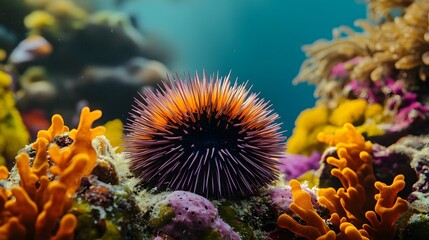 Sea Urchin in its Natural Habitat.