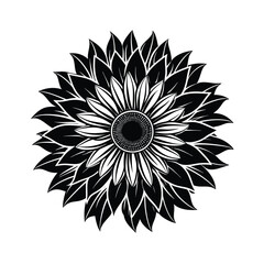 Sunflower Silhouette Vector Design