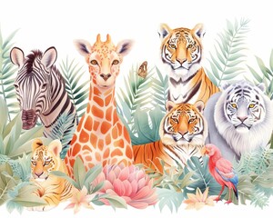 Endangered species in a protected reserve, wildlife conservation, ensuring species survival