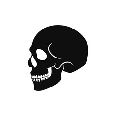 Human Skull Silhouette Vector
