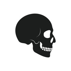 Human Skull Silhouette Vector