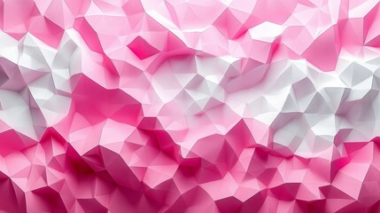 Fototapeta premium Pink Polygonal Triangles Abstract Background, Facebook cover, Generated