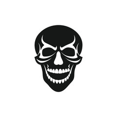 Human Skull Silhouette Vector