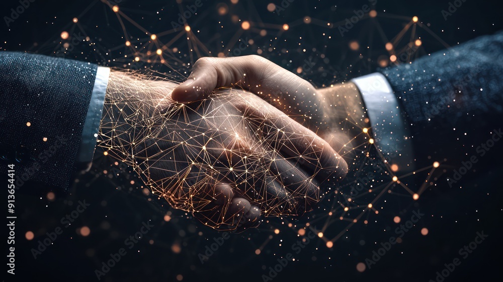 Aufkleber revolutionizing business efficiency with smart contracts automation in fintech | cinematic high-reso