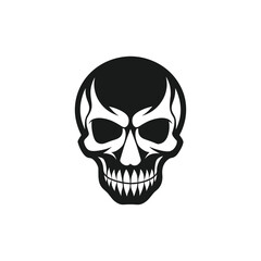 Fototapeta premium Human Skull Silhouette Vector