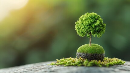 Eco-friendly conservation strategies with balanced resources, copy space, object coverage, and deep depth of field.