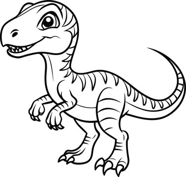 recommend clip art: hand drawn dinosaur line art black and white