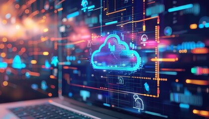 Fototapeta premium Cloud Computing Technology