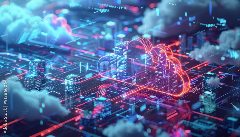 Aufkleber cloud computing network data center