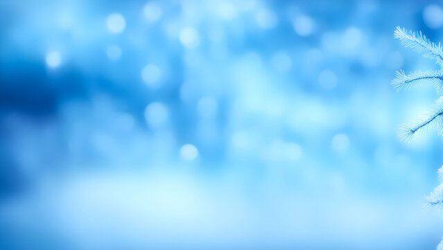 Chritmas holiday celebration theme blue gredient abstract background with snow flake winter season.