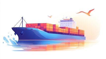 cargo ship in the port