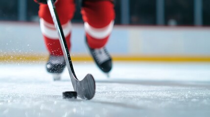 Hockey player scoring a goal, dynamic action, ice flying, Victory, Match Decisive Goal