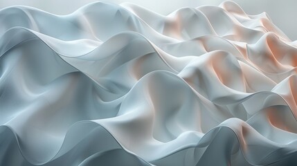 Obraz premium Textured Waves of Sheer Fabric Flowing Gracefully Under Soft Lighting