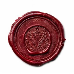 Detailed wax seal, grandma style, white background