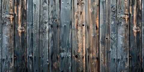 Fototapeta premium Weathered wooden fence with knots.