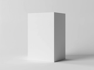 Naklejka premium White paper box mock up package on white background