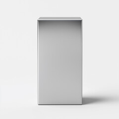 silver and metallized paper box mock up on white background