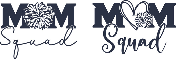 Mom Squad Cheerleader, Cheerleading, Cheer Pom Poms