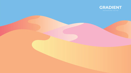 Abstract pastel gradient background vector. Saturated Colors blurred fluid texture for Modern template for posters, ads banner, brochures, flyers, covers, websites.