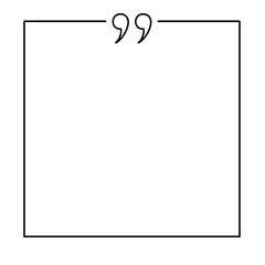 Quote box minimalist outline frame templates