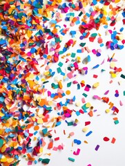 Confetti Sprinkles White Surface